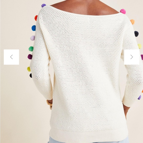 Anthropologie Emilia Pommed Pullover Boho Unique - Picture 2 of 13